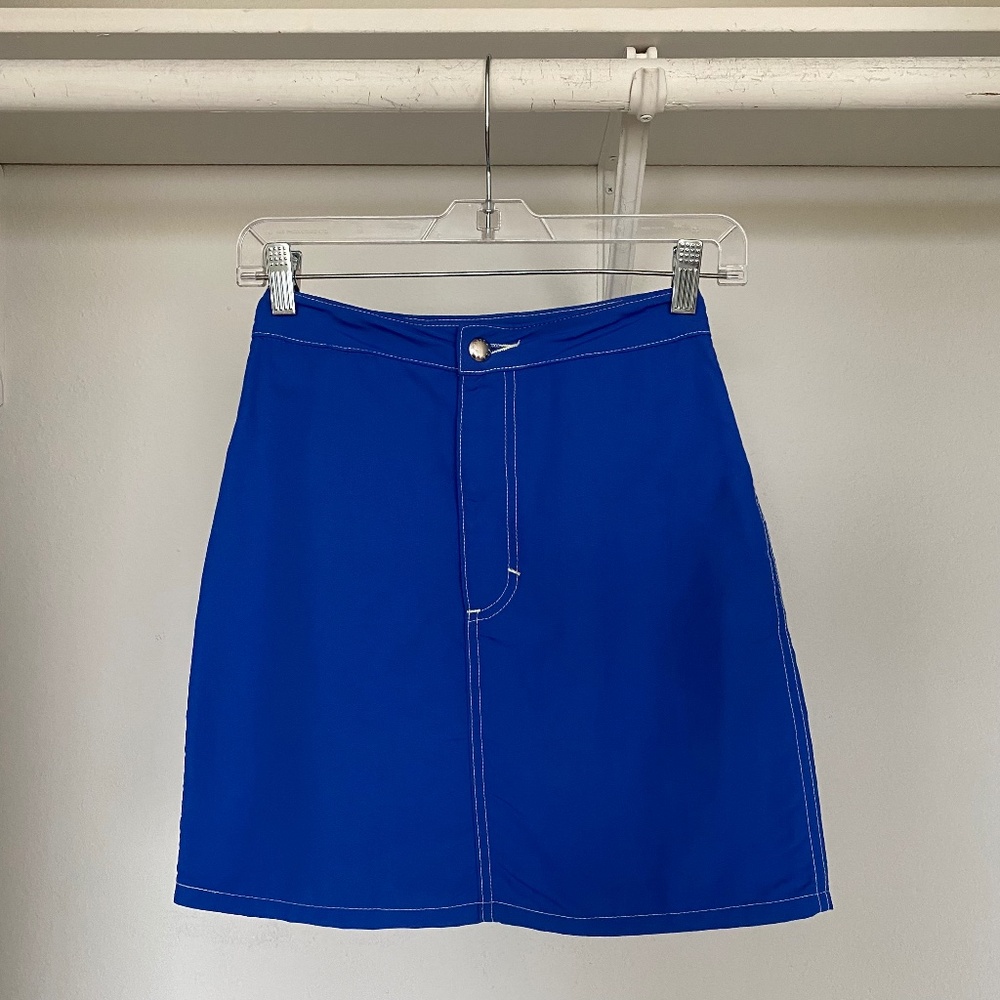 Eckhaus Latta blue el skirt